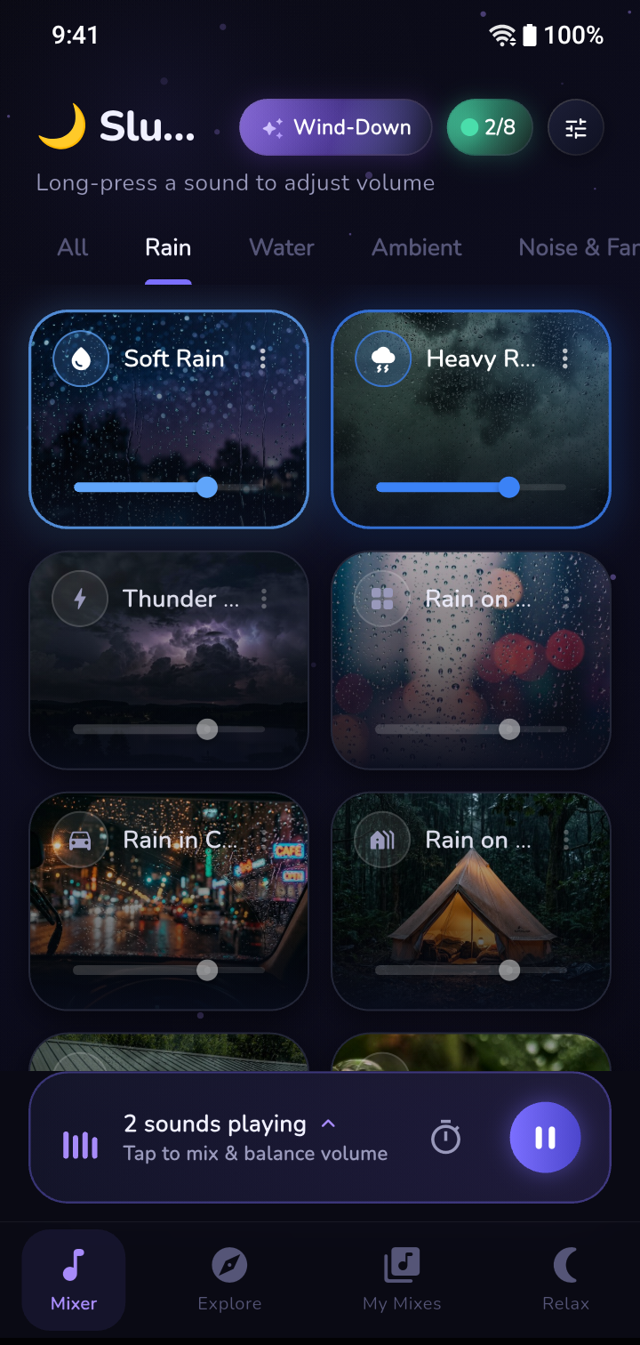 Dozeflow Audio Mixer Screen